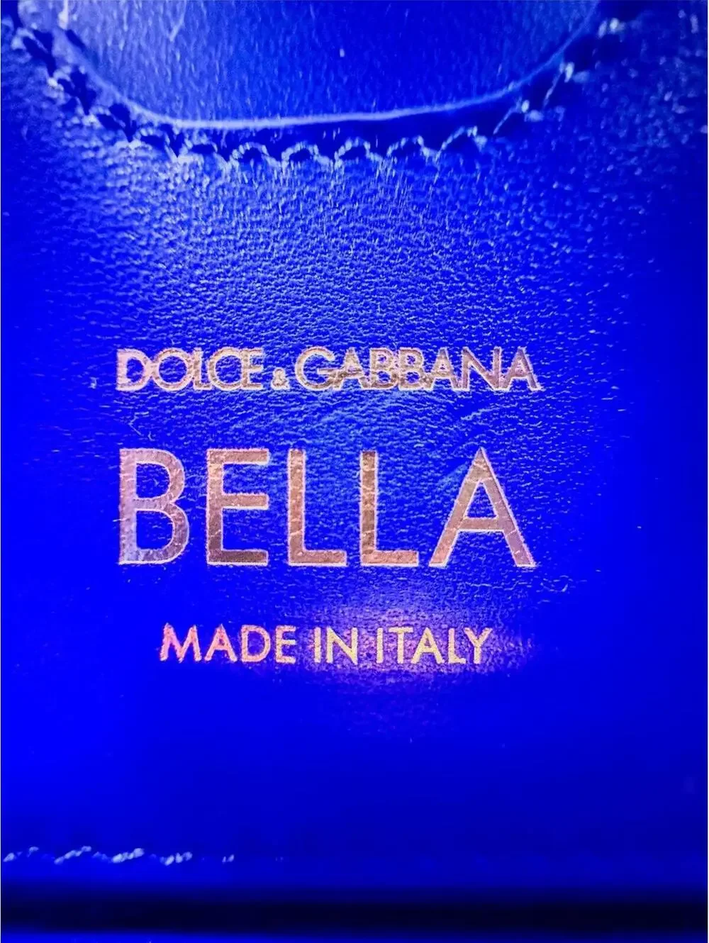 Dolce & Gabbana Bella Metallic Foiled Leather Shoulder Crossbody Bag Rare | NWT - Picture 7 of 9